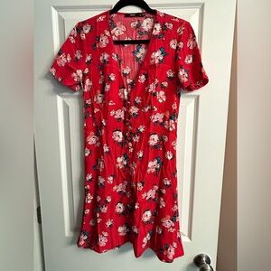 Floral Red Tea Dress from Sportsgirl